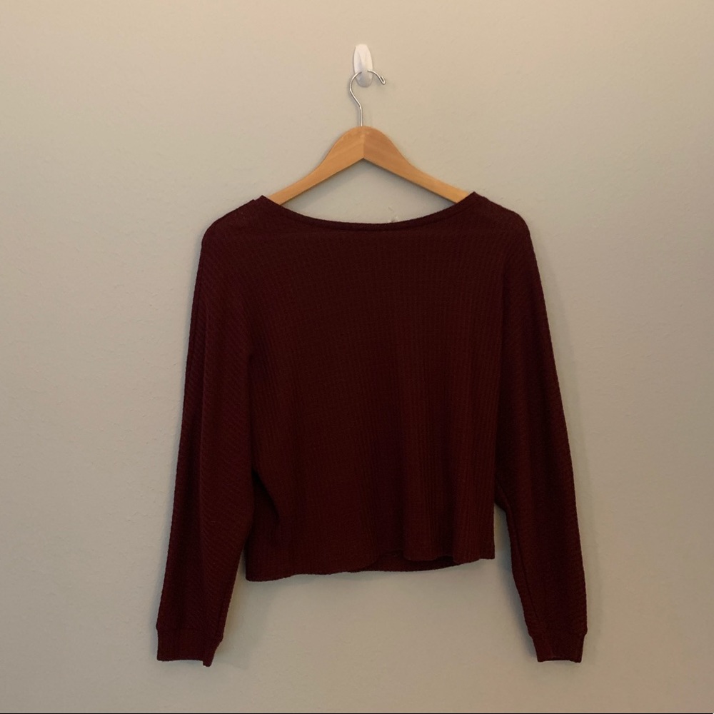 maroon long sleeve sweater- BRAND NEW